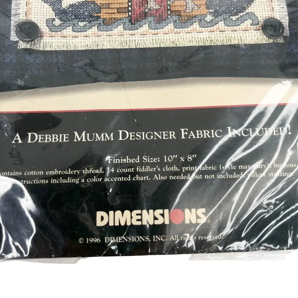 Debbie Mumm Vintage Noah's Ark Pillow Counted Cross Stitch Kit #72381 New